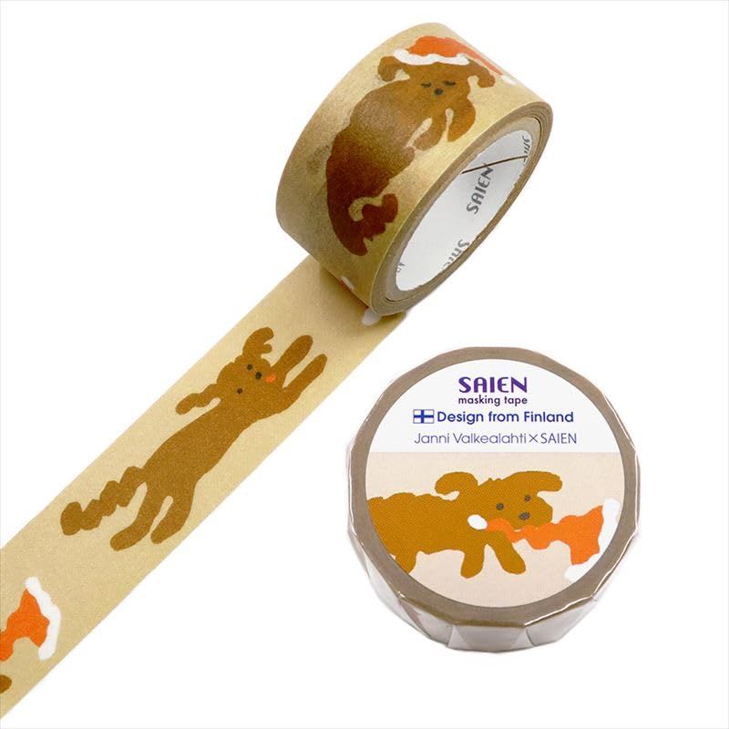 

Made in Japan SAIEN Santa Dogs Masking 20mm x 5m Tape, Roll, TR-4069