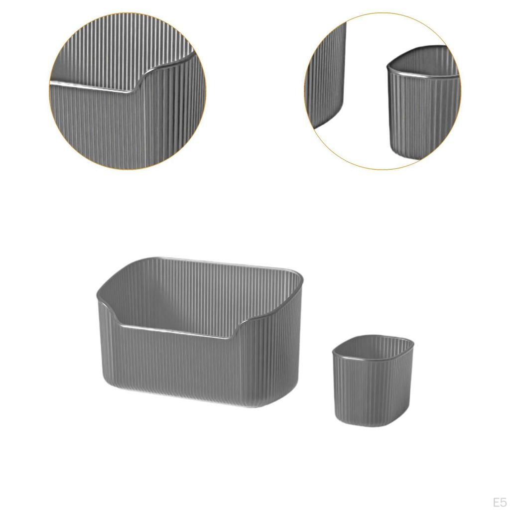2 Pieces Makeup Holder Tray, Cosmetic Storage Box, Elegant Display Case for Countertop