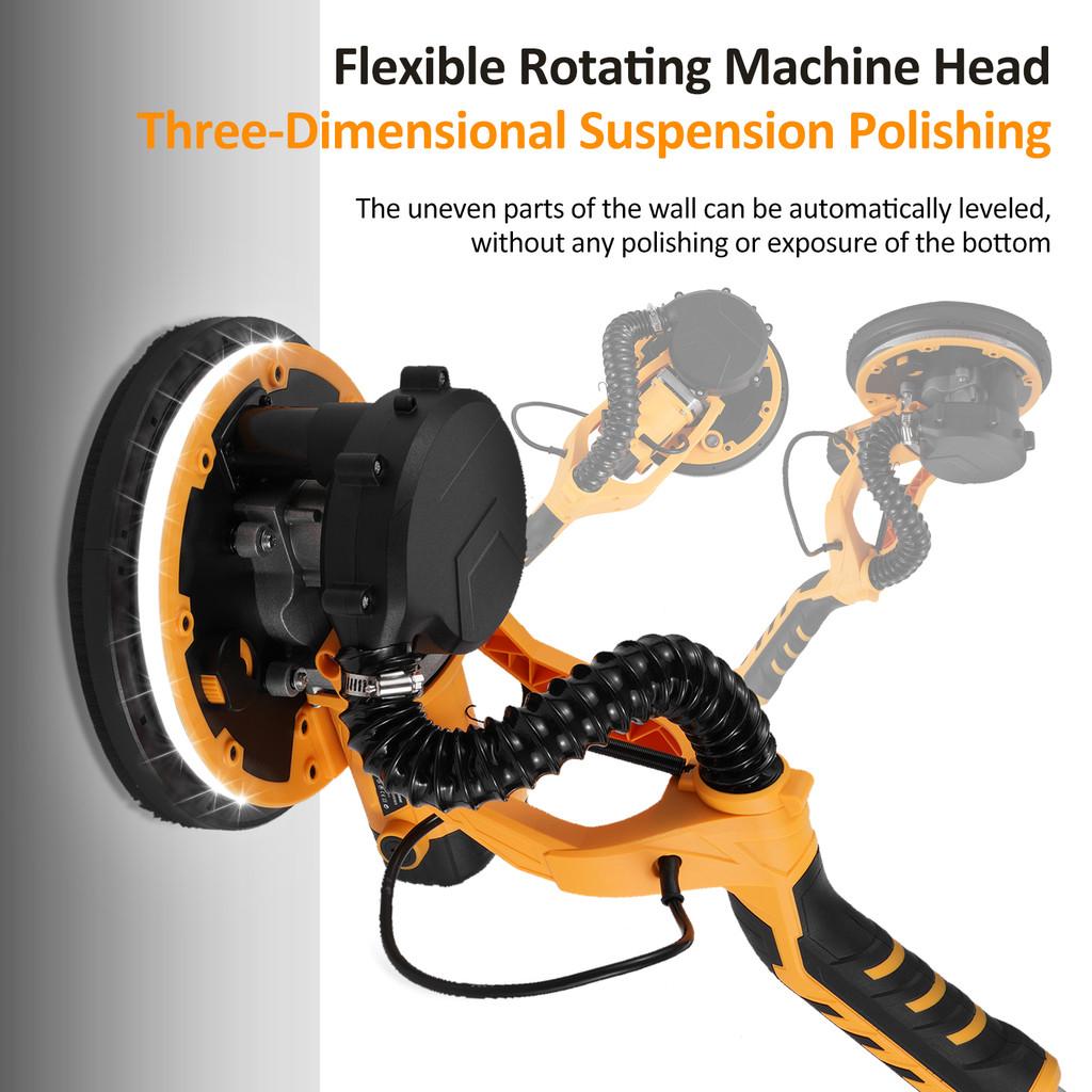 1800RPM High Efficiency Dustless Putty Wall Sanding Machine Automatic Dust Absorption Electric Giraffe Drywall Sander