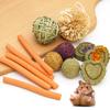 Bâtonnets de radis et gâteaux d'herbe pour limer les dents des animaux de compagnie Lapin Totoro Hamster Jouet à mâcher Chinchilla Hamster Jouet snack pour limer les dents des animaux de compagnie