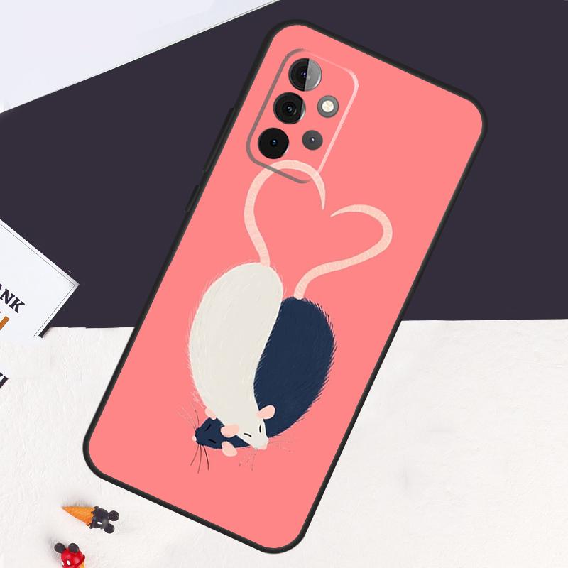 Mouse Rat Case For Samsung Galaxy A13 A35 A15 A55 A53 A33 A36 A56 A26 A16 A22 A32 A52 A54 A34 A05 A06