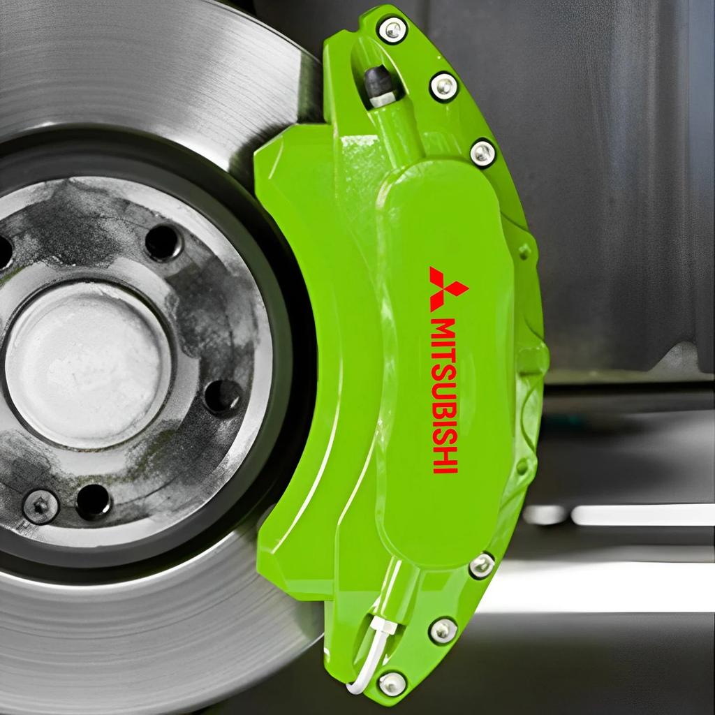 6pcs Car Wheel Caliper Stickers Vinyl Brake Decal for Mitsubishi Lancer Mirage OTO ASX L300 Montero L200 Outlander Delica Pajero