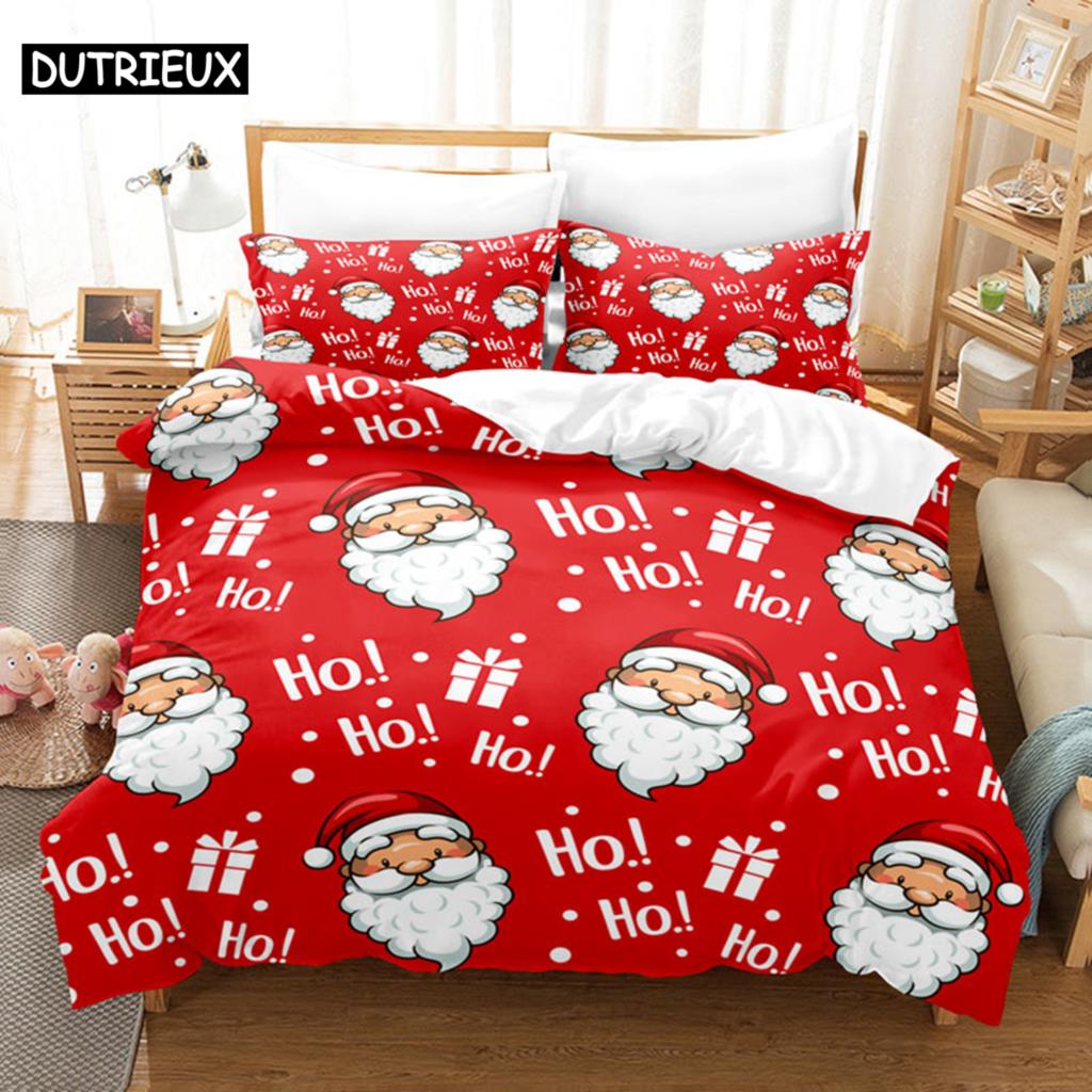 3D Christmas Quilt Cover Bedding Set Duvet Comforter Pillow Case Bed Linens Twin Queen King Double Full Single 3PCS 2PCS Bedroom