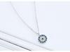 S925 Silver Evil Eye Necklace with Blue Eyes and Diamond-Set - Korean Style Simple Clavicle Design