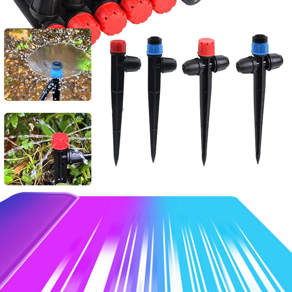 20Pcs Garden Water Sprinkler Spikes Base Adjustable 360 Degree Sprinkler Nozzle for Large Area Coverage Grass Irrigation