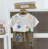 Kids' 2026 Summer Short Sleeve T-shirt: Thin, Round Neck, Printed Design for Boys
