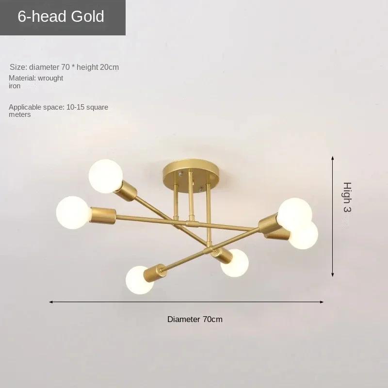Simple Iron Pendant Light, Minimalist Modern Ceiling Light  Indoor LED Living Room Dining Room Lighting Gold/black Bedroom Light
