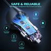48W USB Fast Car Charger Stretch Cable Adapter for IPhone 12 11 14 15 Samsung Galaxy Android Type-c Car Charger