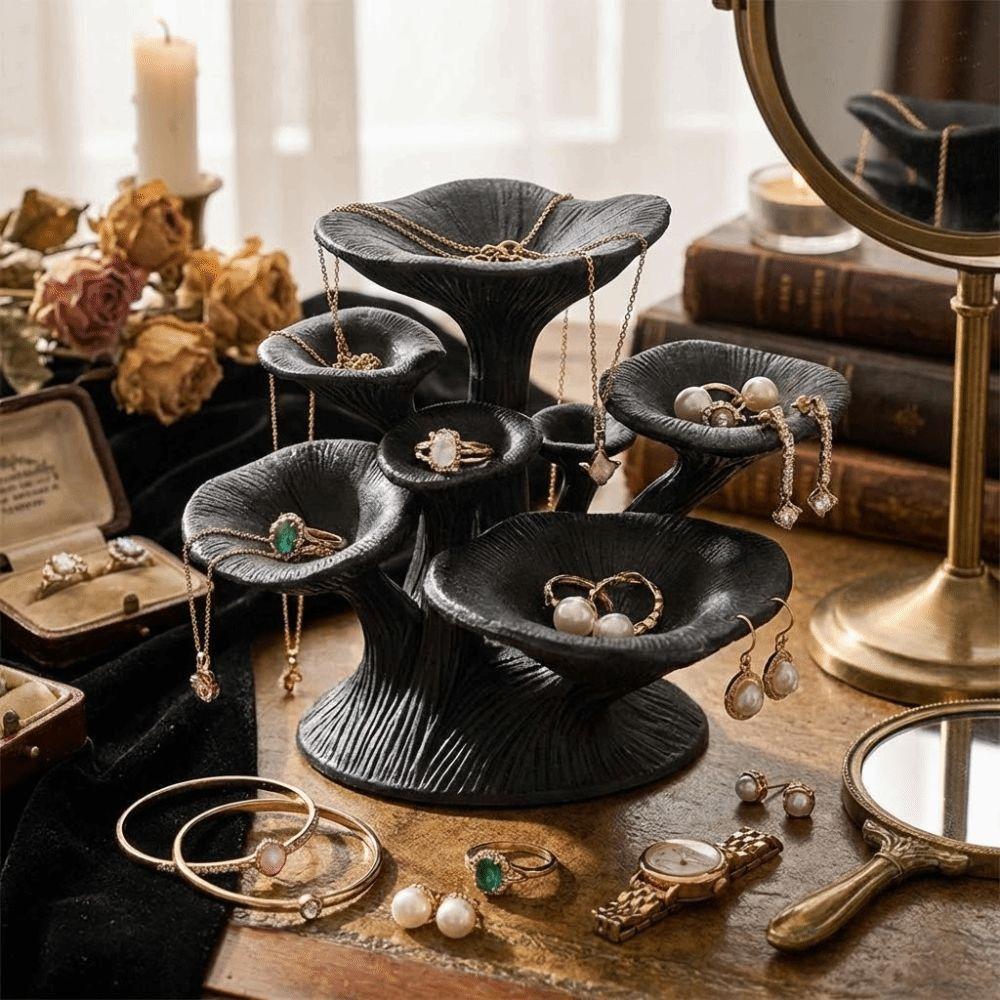 Multi-Layer Mushroom Jewelry Stand 3D Printed Ring Display Stand Jewelry Storage Tower  Bracelet