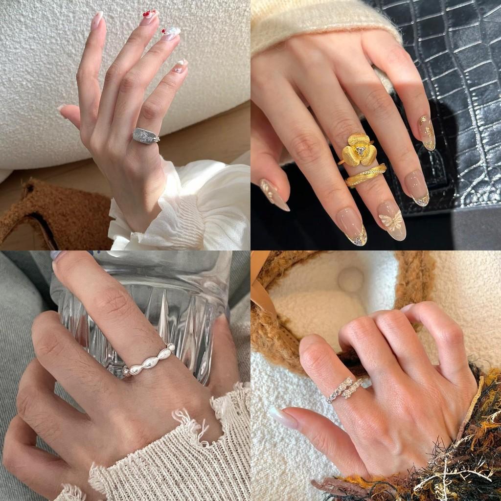 Elegant Lightweight Luxe Copper Ring With Unique Geometry And Glittering Details