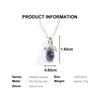 Elegant Tree Leaves Design 925 Sterling Silver Pendant necklace Natural Iolite oval 6*8mm fine jewelry for women's party gifts