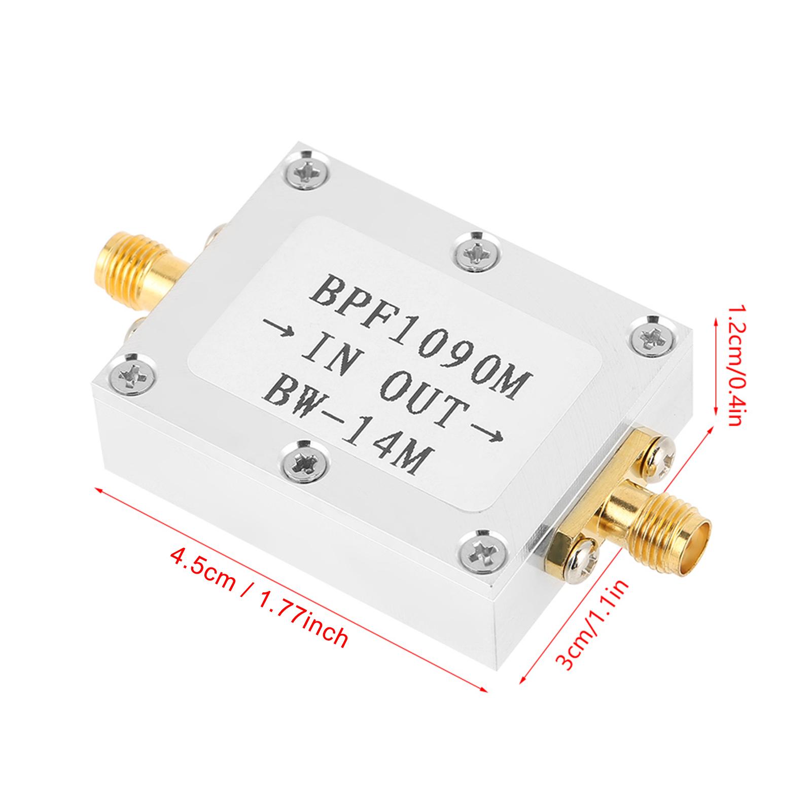 1 PIÈCE 1090 MHz ADS B Bande Aéronautique Bande Passante 14 MHz Interface SMA Filtre Passe-Bande