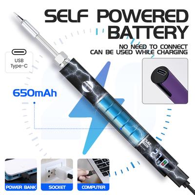Portable Mini Digital Display Soldering Iron, USB-C Charging, DIY Tool, Three  Voltages, Available In 6 Colors For Sele