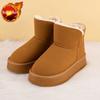 Woman Shoes Padded Snow Boots for Women Elegant With Medium Heels Plus Warm Winter Waterproof Non Slip Comfortable 2024 Novelty
