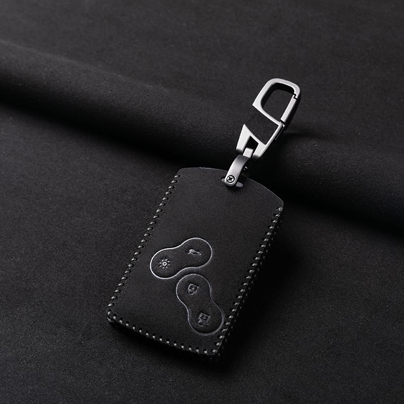 New Leather Car Key Case Cover For Renault Duster Captur Clio Logan Megane Rs 1 2 3 4 Koleos Scenic Nema Fluence Zoe Accessory