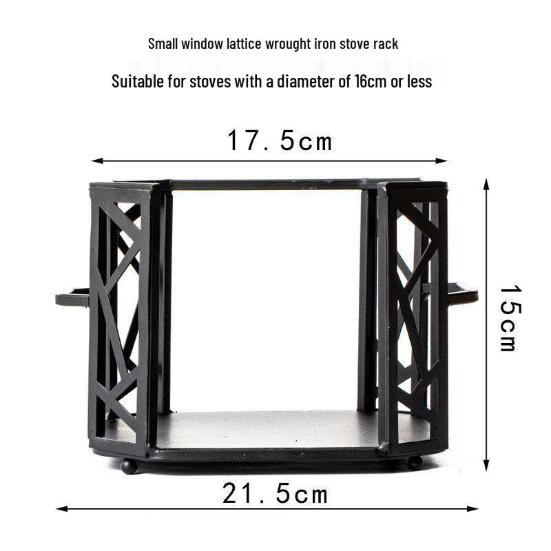 Retro Charcoal Stove Iron Rack: Portable, Wind-Resistant, Heat Insulation Stand