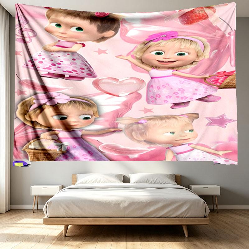 Cartoon Animation Print Tapestry - Portable Wall Decor Cloth, for Home, Dorm, Travel, Bedroom, Living Room - Ideal Birthday Housewarming Gift