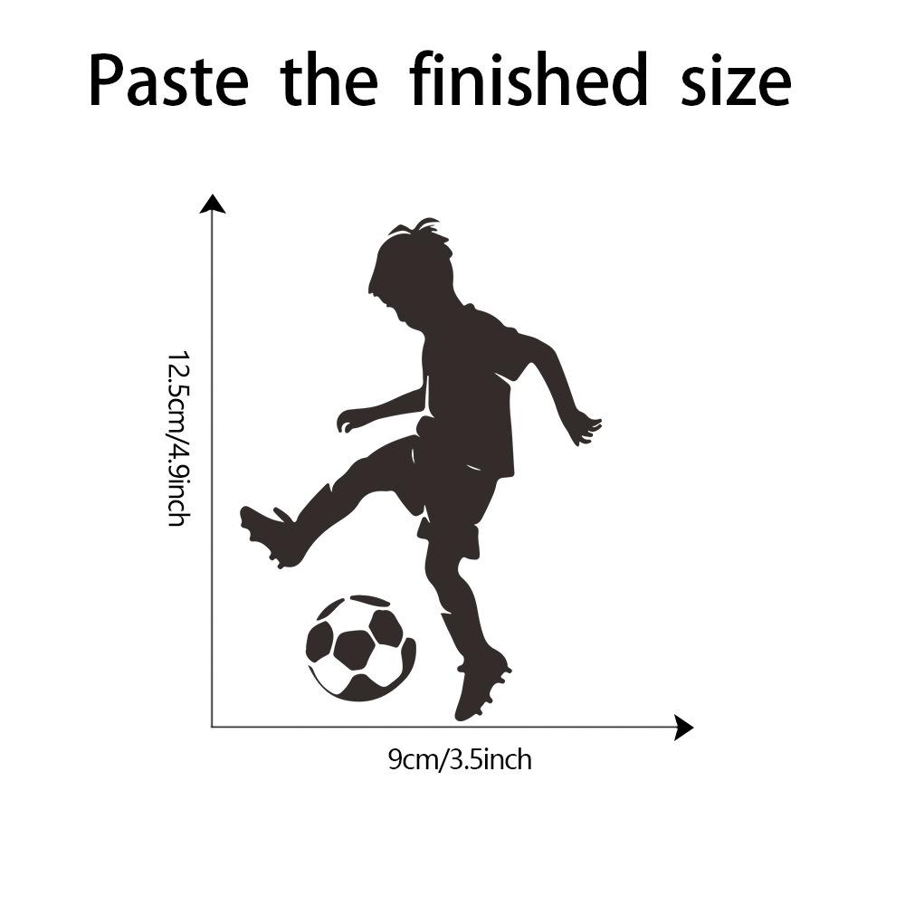 

Fun-kg97 Черный силуэт, играющий в футбол, маленький мальчик, спальня, гостиная, вход, выключатель, наклеенный, украшение дома, настенные наклейки 11*14.5cm/fun-kg97