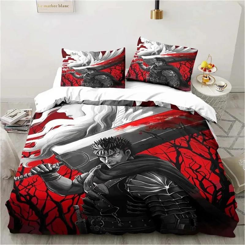 Fashion 3D Printed Anime Berserk King Twin Double Child Bedding Set Microfiber or Polyester Duvet Cover Set Home Textiles