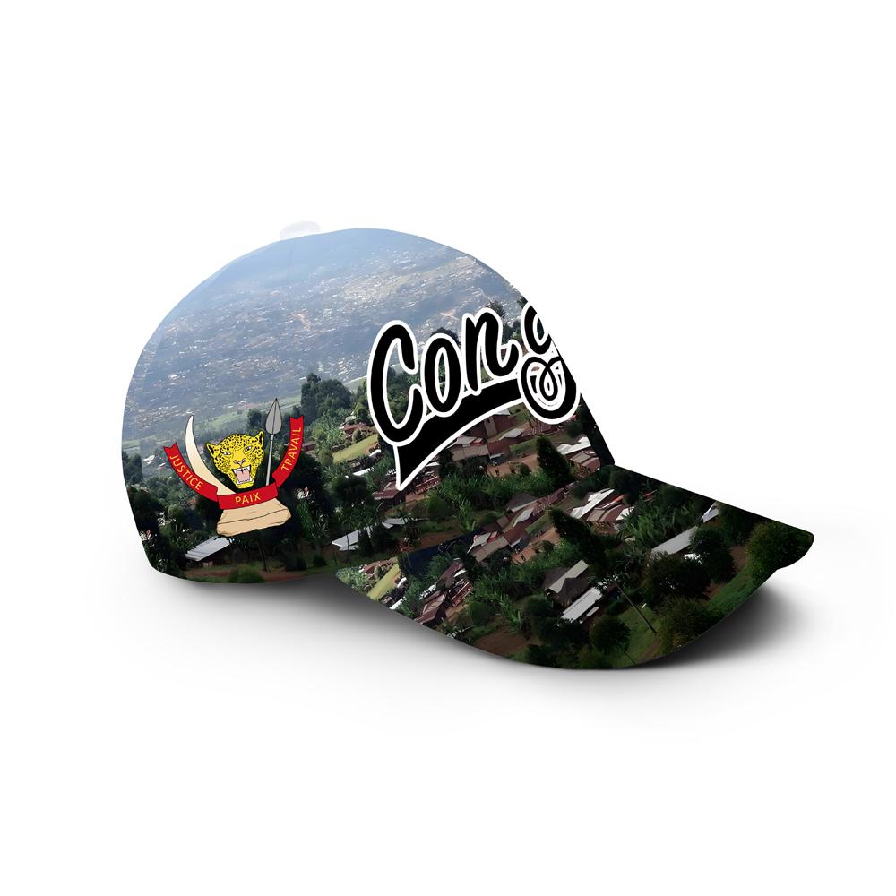 Zaire Maschio Fai da Te Personalizzato Nome Numero Zar Cappello Casual Bandiera Nazionale Za Paese del Congo Repubblica Francese Stampa Testo Foto Cappellino da Baseball