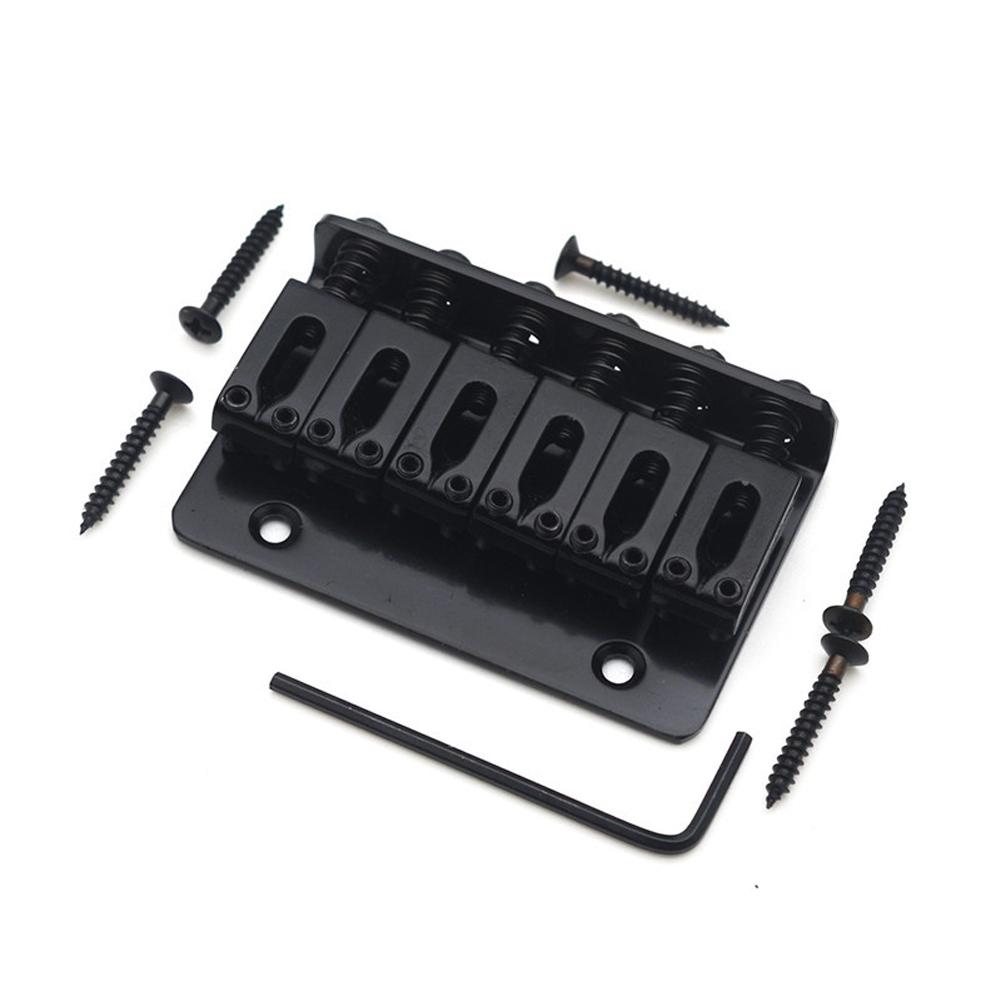 6 String 65mm Metal Fixed Guitars Hardtail Saddle Bridges Guitar Tailpiece Bridges Electric Guitar