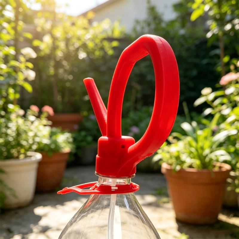 Watering Nozzle Adapter for Plastic Bottle Use, Loop Handle Design for Balcony Pots, Desk Pots, and Soil Watering