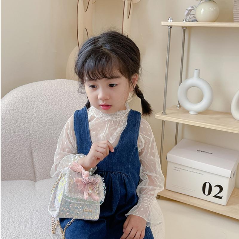 Kids Fashion Bag Cute Princess Crossbody Bags For Girls Tote Hand Bag Kawaii Bowknot Messenger Bag Toddler Purses And Handbags