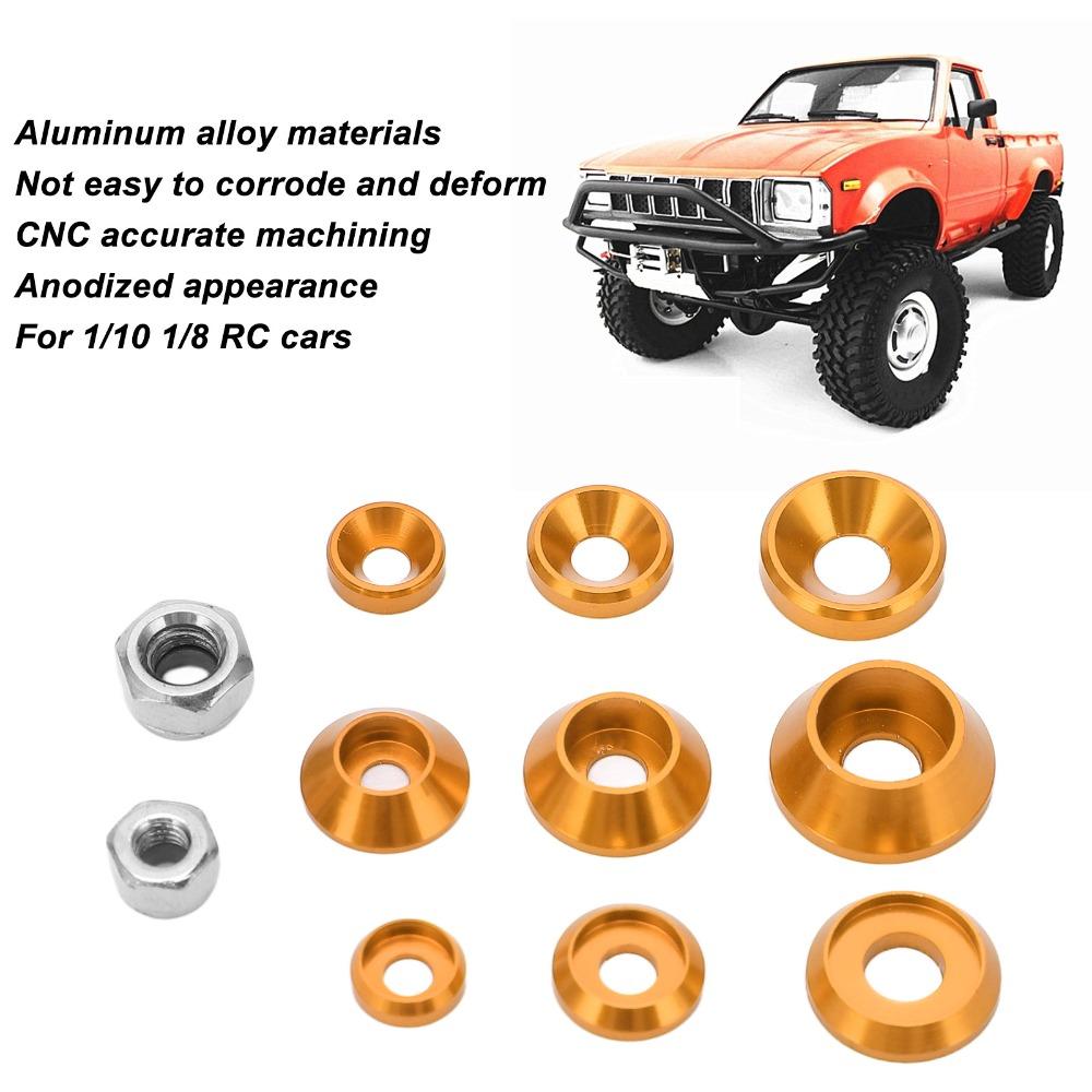 M2.5/M3/M4 RC Screw Washer Kit 1/10 1/8 Scale Round Head Gasket Durable Cup Head Screw  For RC Cars