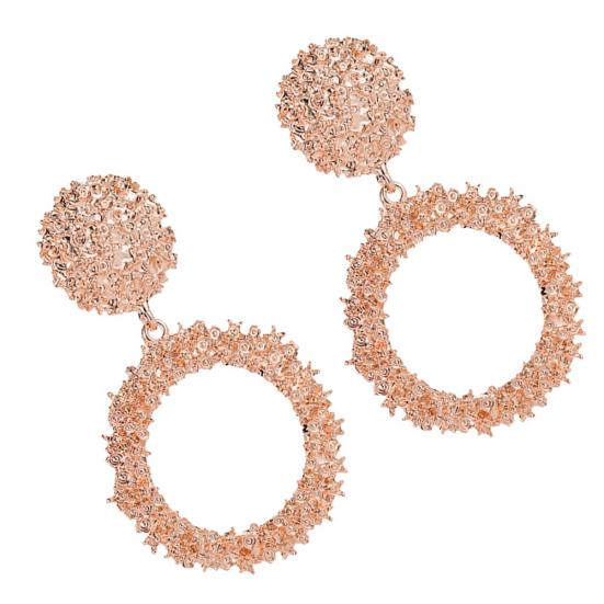 Mode Damen Geometrischer Hohlkreis Anhänger Hängende Ohrstecker Schmuck Dekor