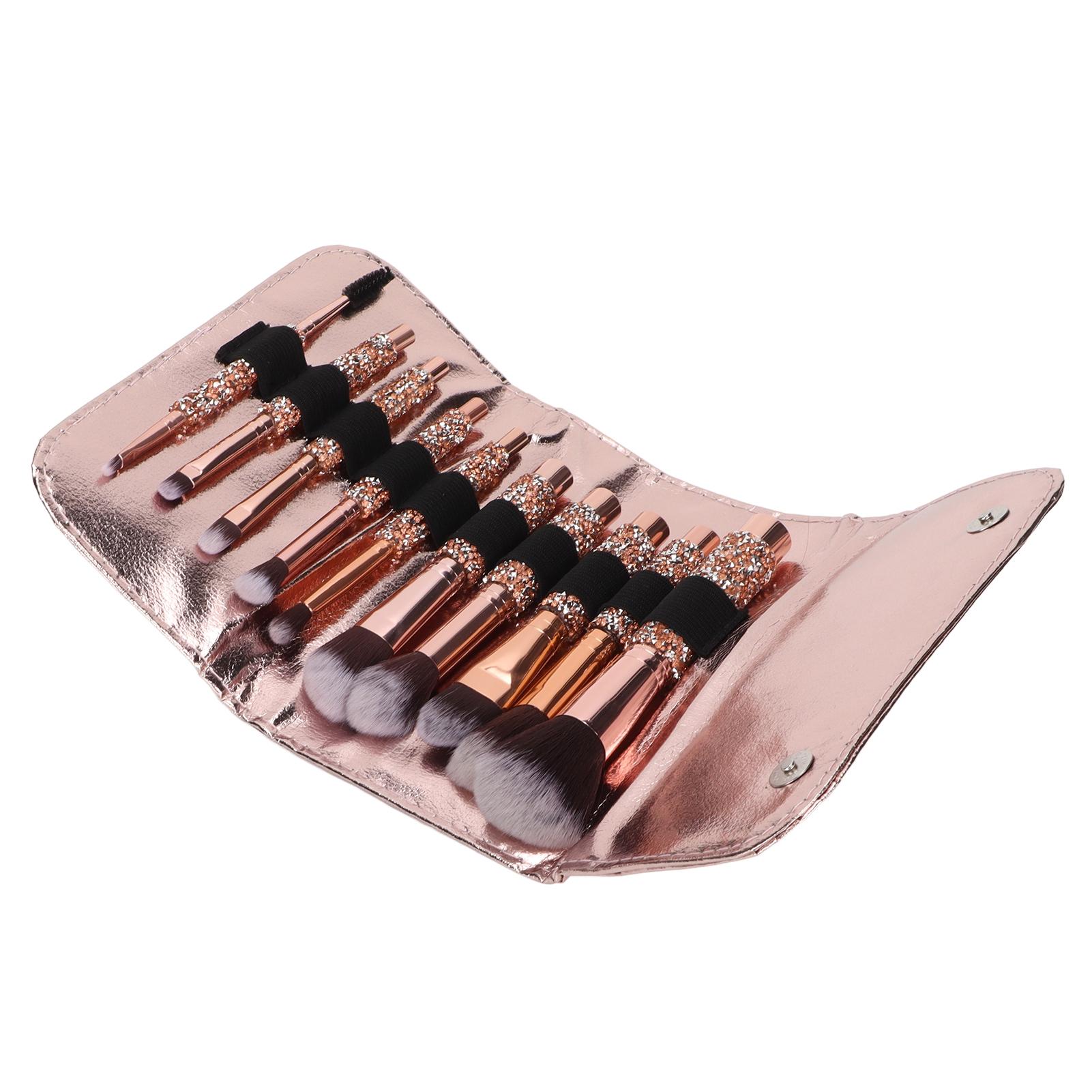 

10pcs Makeup Brush Set Soft Brush Hair Loose Powder Eye Shadow Eyebrow Brushes with Storage Bag