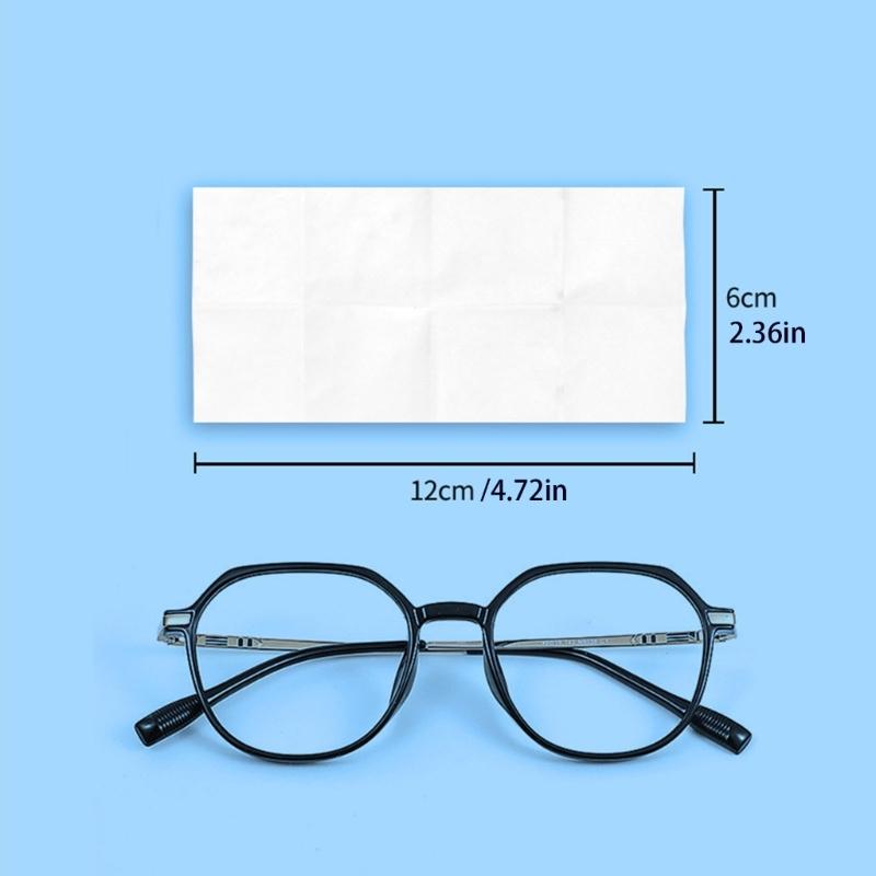 100pcs Moistened Optical Wipes Safe For Anti Reflective Coating Glasses Travel Friendly Individually Wrapped