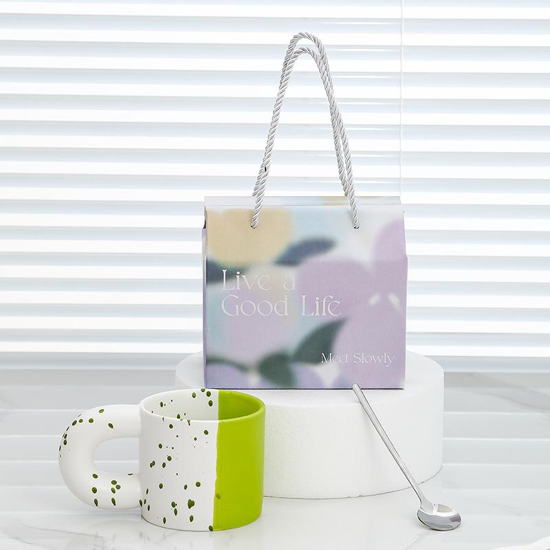 Leben gut Tinte Kreative Keramiktasse Hoher Wert Abschlussgeschenkset Festival Event Becher Souvenir