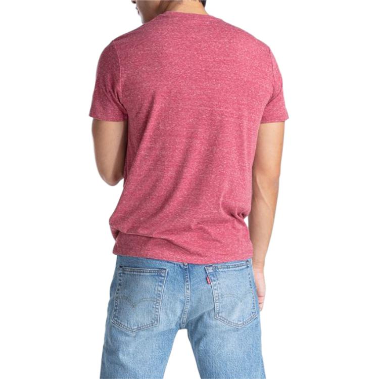 Levis Solid Color Casual Crew Neck Short Sleeve Regular T-Shirt Men Tops Burgundy 19342-0126