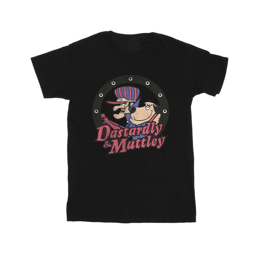 Wacky Races Mens Dastardly And Mutley Circle T-Shirt