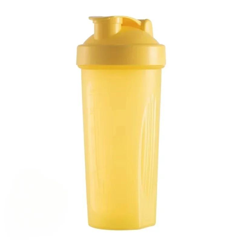 Neue 600ml Protein Pulver Shaker Flasche Auslaufsichere Wasserflasche für Fitnessstudio Fitness Training Sport Shaker Mischbecher mit Skala