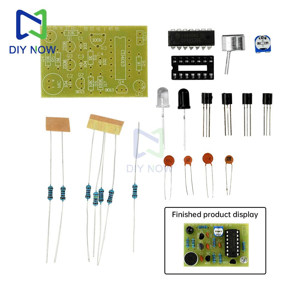 DC 5V Simulated DIY Electronic Candle Making Kit Light And Blow Control Simulated Candle Electronic Soldering Training DIY Parts