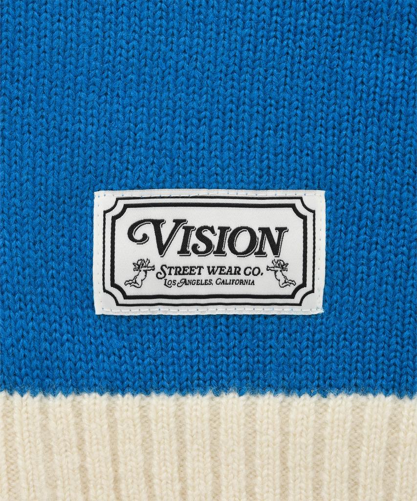 VISION STREETWEAR Vsw Washable Stripe Polo Knit Blue