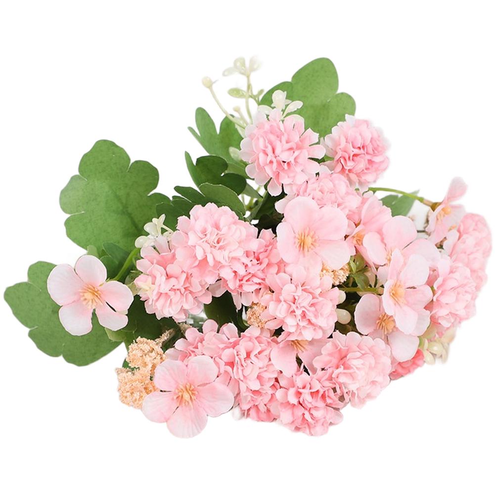 Versatile Use Silk Flower Bouquet Chrysanthemum Ball Lifelike Petals розовый