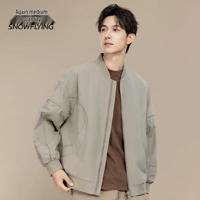 XueZhongFei Men s Casual Baseball Collar Workwear Jacket XL