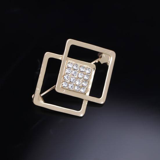 Sparkling Geometric Shape Rustproof Corrosion Resistant Stunning Visual Effect Shiny Waist Pin
