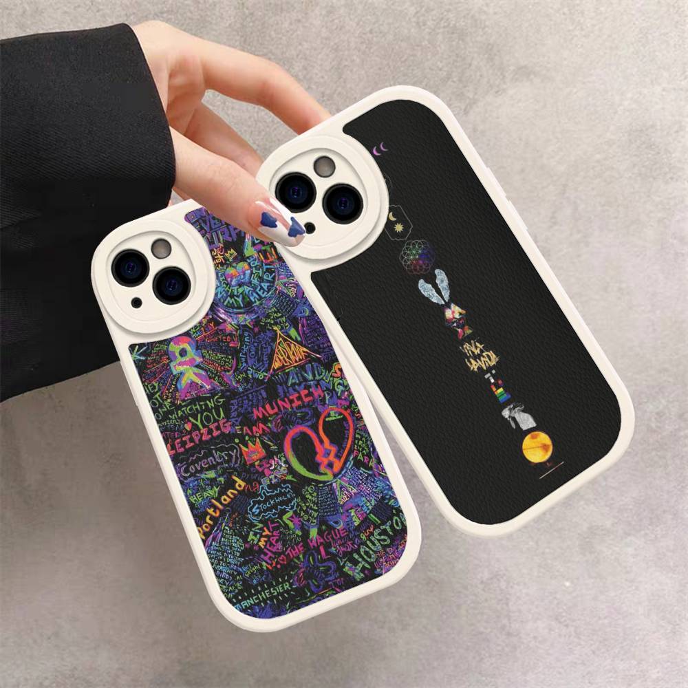 Moon Music Coldplay Band Phone Case For IPhone 16 15 14 13 12 11 Pro Max Plus Leather Shockproof Cover