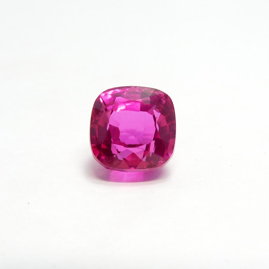 Natural Pink Ruby Loose Gemstone 8.50 Ct Square Cushion Cut for Jewelry Making and Gem Collections