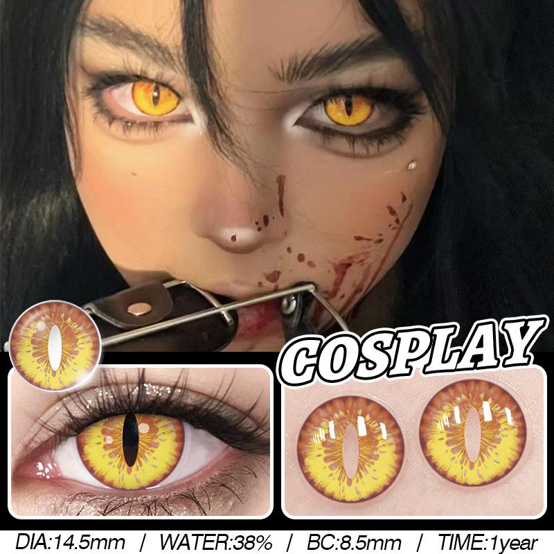 FUNSACHY 1 pár Bláznivé Cosplay Kontaktní čočky pro Oči Anime Hraní Rolí Kontaktní Čočka Kosmetická Barevná Vícebarevná Zornička