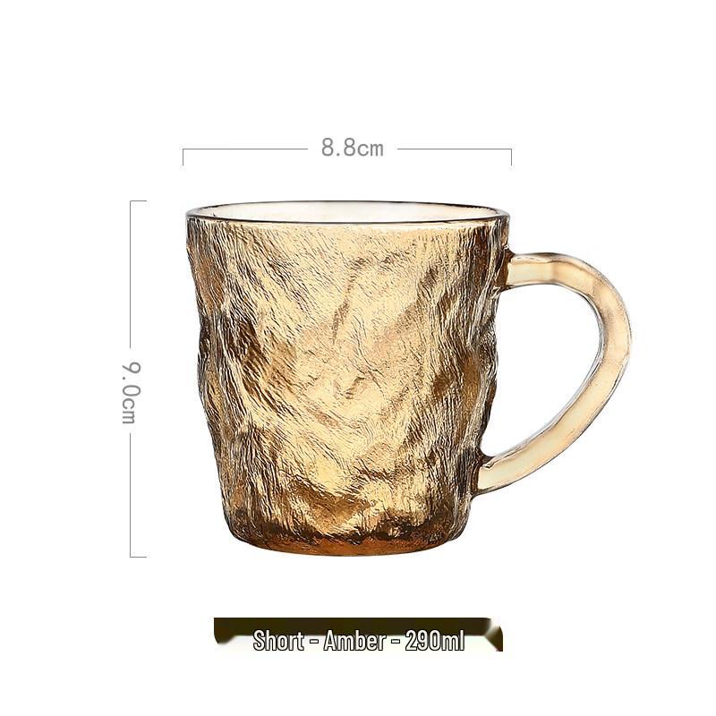 ZISIZ Glacier Pattern Glass Mug with Handle