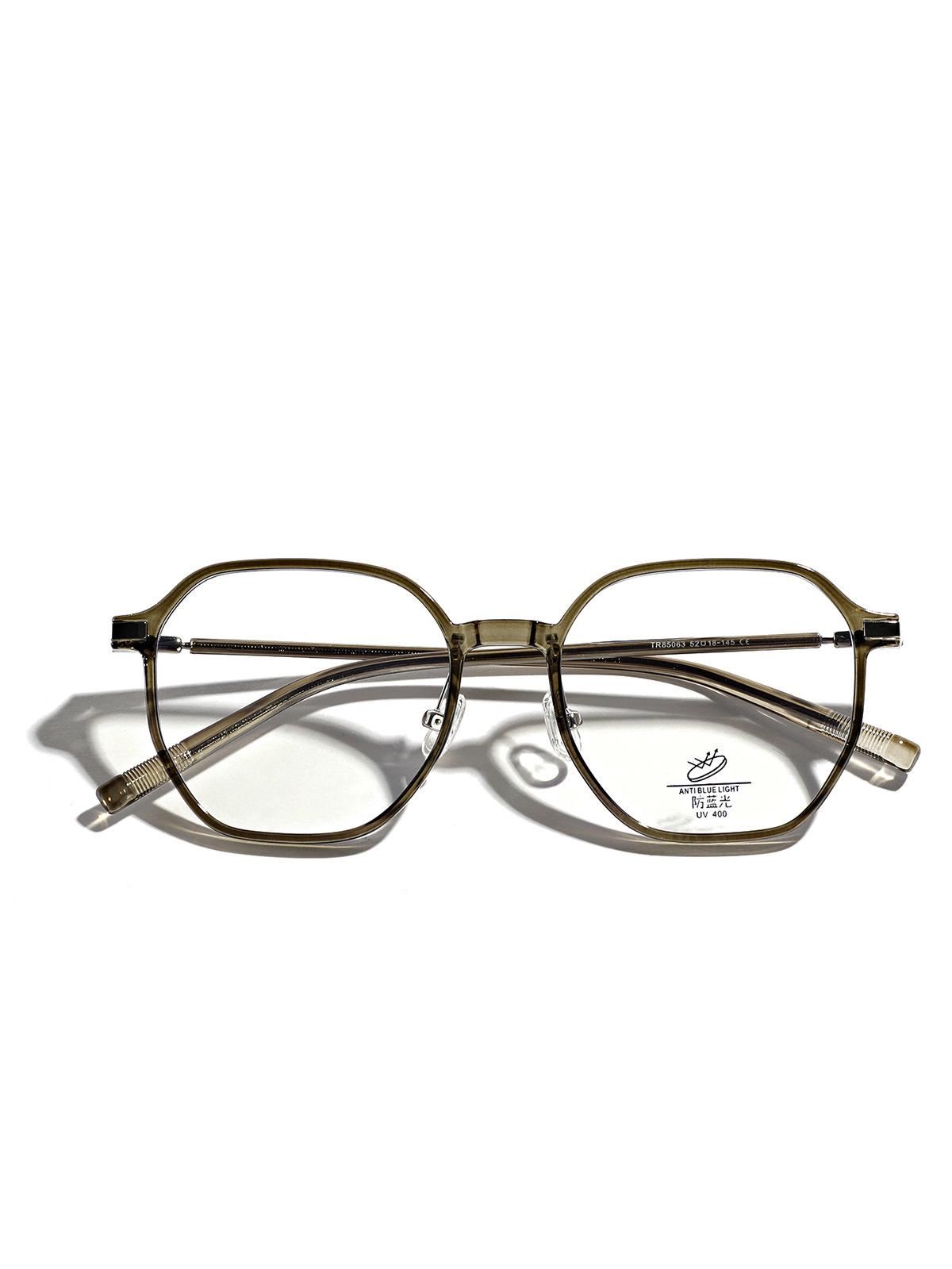 

Очки Tr90 квадратные универсальные ретро литературные плоские зеркальные мужские коричневые простые оправы женские оливковое зеленый