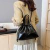 Luxury Drawstring Crossbody Bag for Women High Quality Soft Silk Lining Shoulder Handbag
