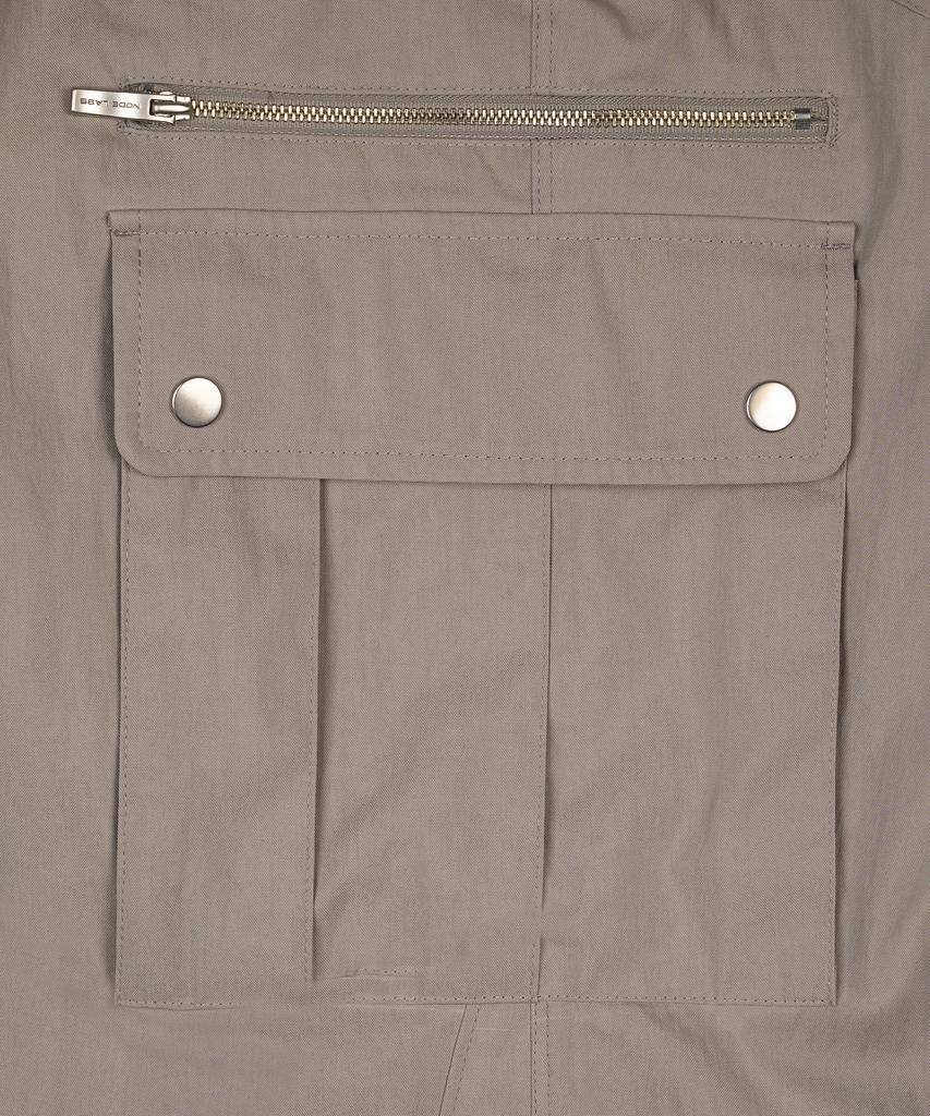 NODE LABS Dev:10 Cut Line Wide Cargo Pants_Beige