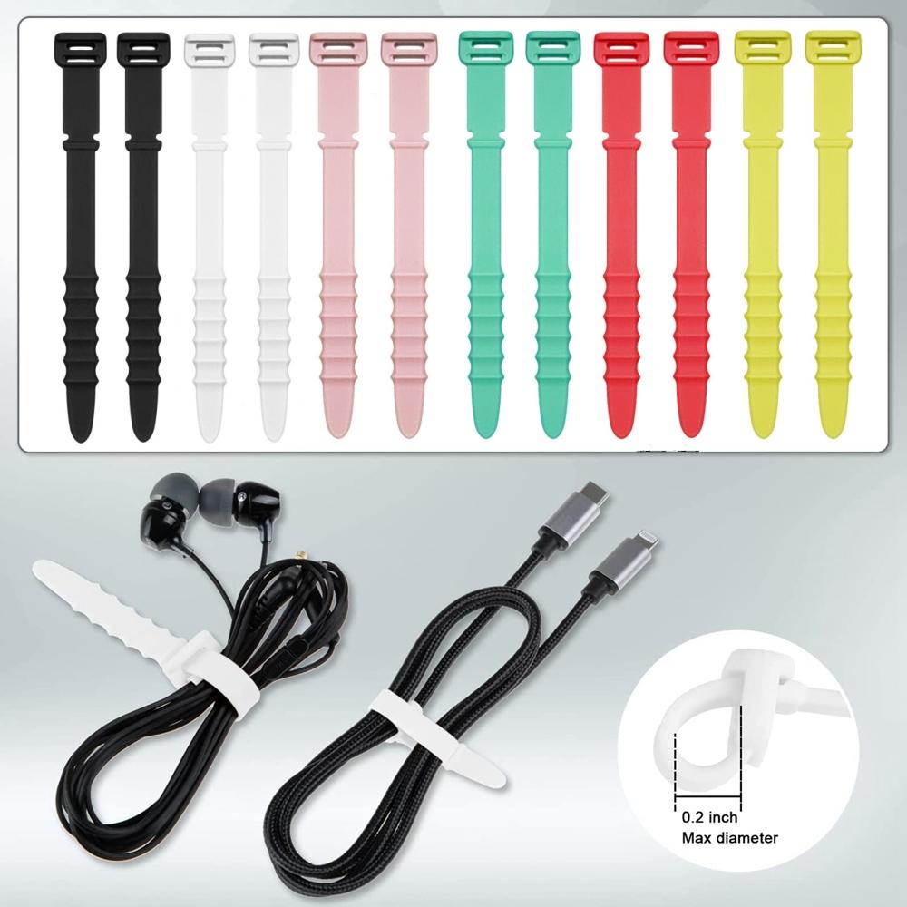 1pcs/lot Silicone Phone Data Cable Winder Earphone Clip Organizer Cable Tie for Mouse Headphone Charger Cord Strap Desk Tidy