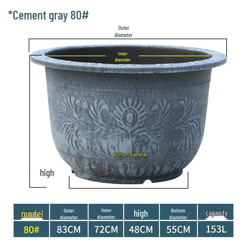 Extra Large Outdoor Plastic Flower Pot for Trees, Water Lilies, or Lotus Flowers