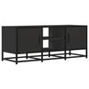 VidaXL Meuble TV noir 100x35x41 cm bois d'ingénierie et métal, banc TV, meuble hifi, centre de divertissement, buffet TV, 848834